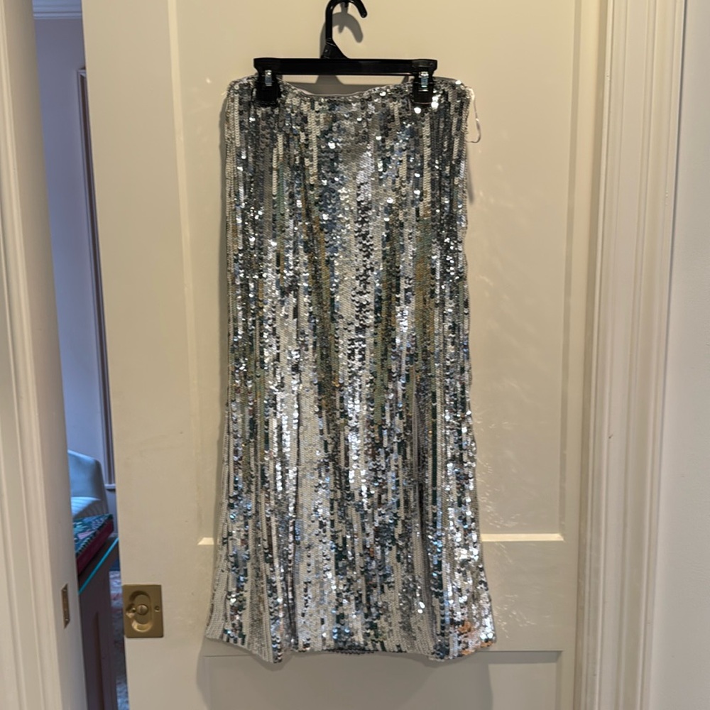 Sequin Silver and Blue Dress - Picture 4 of 5